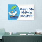 傘おもしろい踊り漫画 横断幕 (トレードショー)