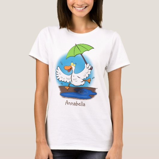 傘おもしろい踊り漫画 Tシャツ (正面)