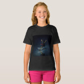 傘お化日本のけ傘幽霊インザレイン Tシャツ (正面フル)