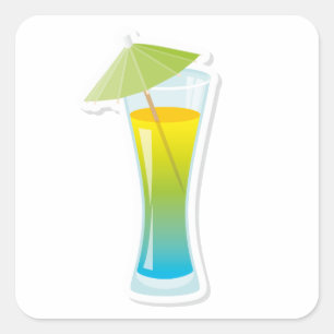 傘が付いているカクテル スクエアシール