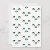 傘つきアヒル赤ちゃんシャワー招待状フラット 招待状 (裏面)