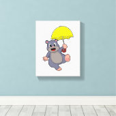 傘つきモグラ キャンバスプリント (インサイチュ (ウッドフロア))