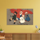 傘つきリトルキッズ キャンバスプリント (インサイチュ (リビング))