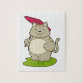 傘つき猫 ジグソーパズル (縦)