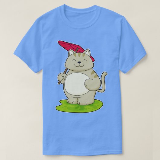 傘つき猫 Tシャツ (デザイン正面)