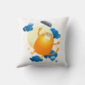 傘でかわいい飛んでいる子猫 クッション (裏面)