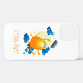 傘でかわいい飛んでいる子猫 Case-Mate iPhoneケース (裏面 (横))
