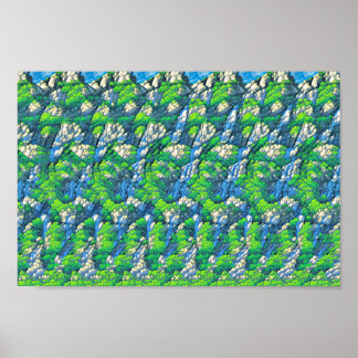 傘でカワイバニー – 隠し3Dプリント ポスター