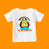 傘でハリネズミ ベビーTシャツ