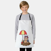 傘でモグラ エプロン (着用した状態)