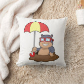 傘でモグラ クッション (ブランケット)