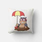 傘でモグラ クッション (正面)