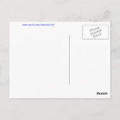 傘で歌う青いカエル ポストカード (裏面)