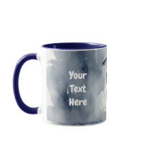 傘で水色レディーレイングレードレスマグ