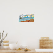 傘で海 ポスター (キッチン)