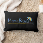 傘で美しいマイアミフロリダ ランバークッション (ブランケット)