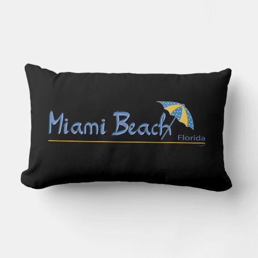 傘で美しいマイアミフロリダ ランバークッション (正面)