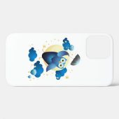 傘で飛んでいるかわいいフクロウ Case-Mate iPhoneケース (裏面 (横))