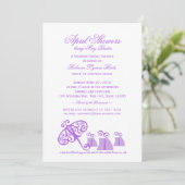 傘とギフト ヴィオレット ブライダルシャワー 招待状 (スタンド正面)