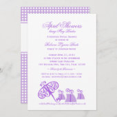 傘とギフト ヴィオレット ブライダルシャワー 招待状 (正面/裏面)