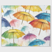 傘とシャワー ラッピングペーパー (フラット)