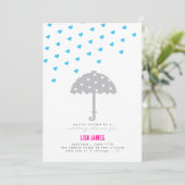 傘とハートのシャワーに招待 招待状 (スタンド正面)