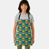 傘とレッドチョコレートボックスが付いたかわいいフクロウ好き エプロン (インサイチュ)