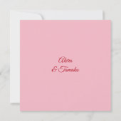 傘とレディカスタムウェディング招待状 招待状 (裏面)