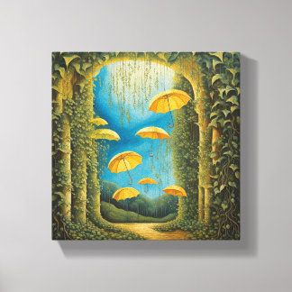 傘のつる植物：自然のキャノピー キャンバスプリント