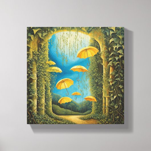 傘のつる植物：自然のキャノピー キャンバスプリント (正面)