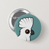 傘のオウム(育てられる) 缶バッジ (正面&裏面)