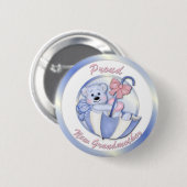 傘のクマ – 新しいおばあちゃん – 男の子 缶バッジ (正面&裏面)
