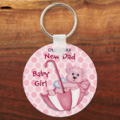 傘のクマ – 新しい父 – 少女 キーホルダー (正面)