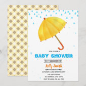 傘のシャワー招待状 招待状 (正面/裏面)
