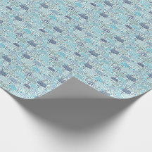 傘のデザインの包装紙