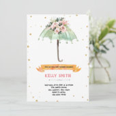 傘のベイビーシャワー テーマ 招待状 (スタンド正面)