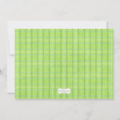 傘のベビーはシャワーの招待状の女の子を振りかけます 招待状 (裏面)