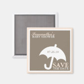 傘のベビーシャワーセーブザデートマグネット マグネット (正面/裏面)