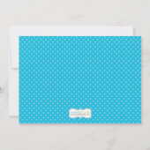 傘のベビー散水シャワーブルー男の子 招待状 (裏面)