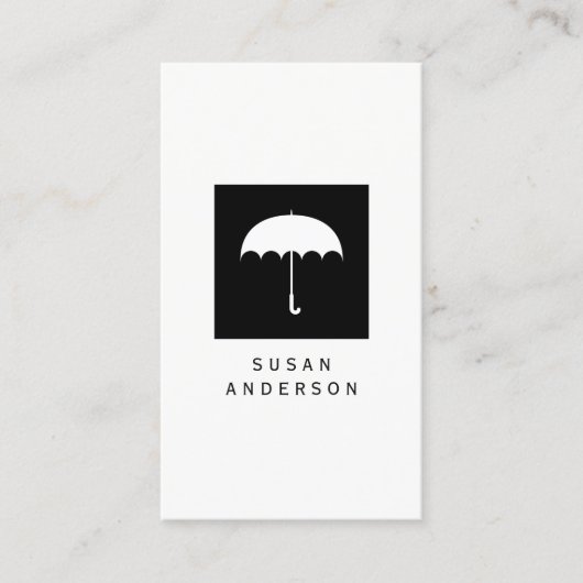 傘のロゴの名刺 名刺 (正面)