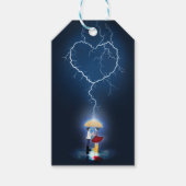 傘の下でロマンチックな瞬間 ギフトタグ (正面)