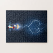 傘の下でロマンチックな瞬間 ジグソーパズル (横)