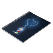 傘の下でロマンチックな瞬間 ノートブック (左側)