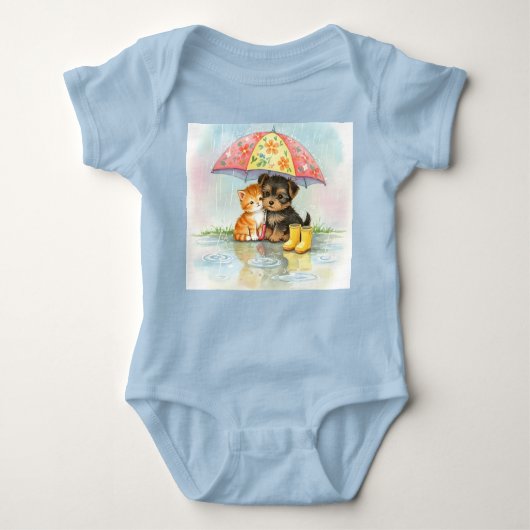 傘の下で ベビーボディスーツ (正面)