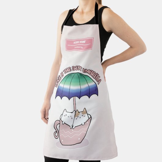 傘の下に入れた猫たち|過去記事 エプロン (インサイチュ)