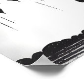 傘の下に立つカップルのハート形の雨 ポスター (角)