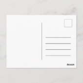 傘の下に立つカップルのハート形の雨 ポストカード (裏面)