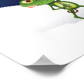 傘の下のカエル ポスター (角)