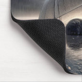 傘の下のタビー猫 マウスパッド (コーナー)