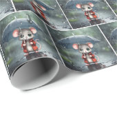 傘の下のネズミ ラッピングペーパー (ロールコーナー)